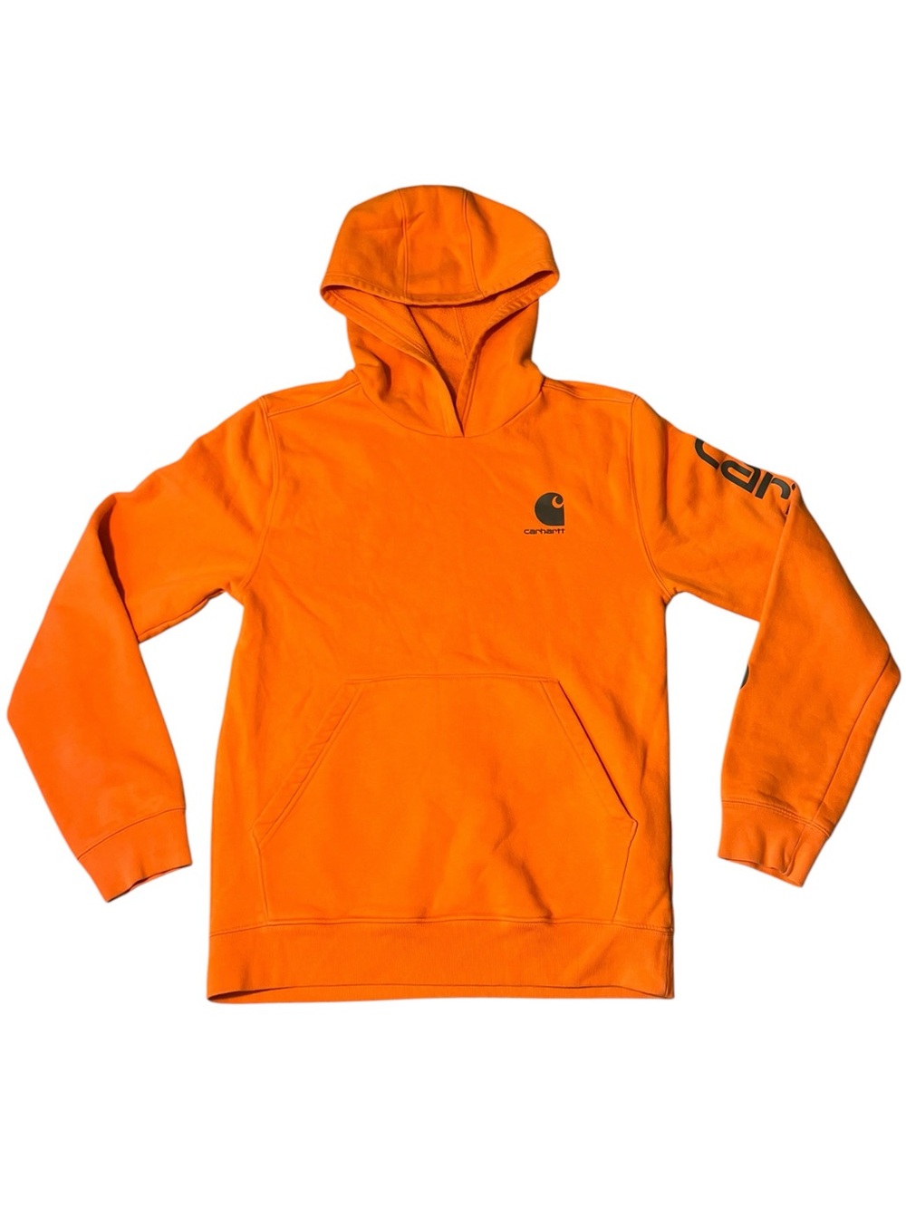Kids Youth Boys XL Carhartt Orange Hoodie Logo